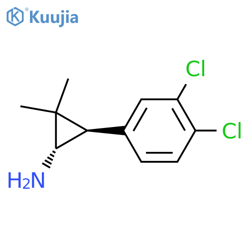 rac-(1R,3S)-3-(3,4-dichlorophenyl)-2,2-dimethylcyclopropan-1-amine structure