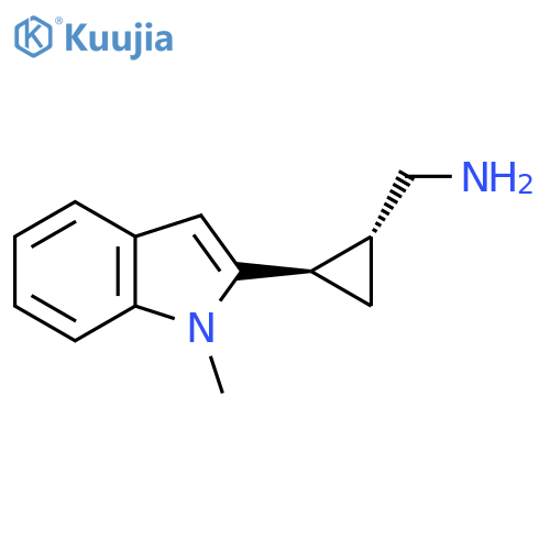 rac-(1R,2R)-2-(1-methyl-1H-indol-2-yl)cyclopropylmethanamine structure