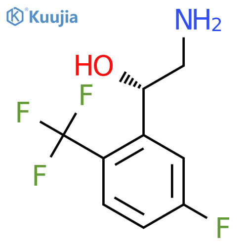 (1S)-2-amino-1-5-fluoro-2-(trifluoromethyl)phenylethan-1-ol structure
