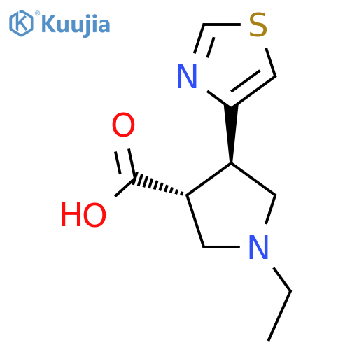 1-ethyl-4-(1,3-thiazol-4-yl)pyrrolidine-3-carboxylic acid structure