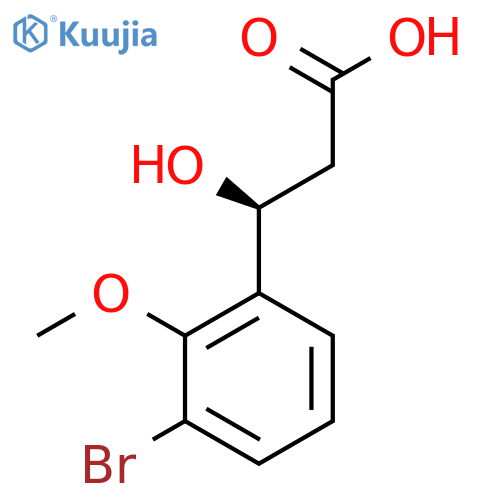 (3S)-3-(3-bromo-2-methoxyphenyl)-3-hydroxypropanoic acid structure