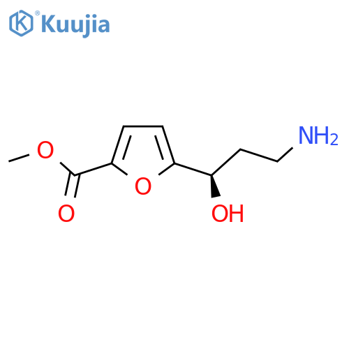 methyl 5-(1R)-3-amino-1-hydroxypropylfuran-2-carboxylate structure