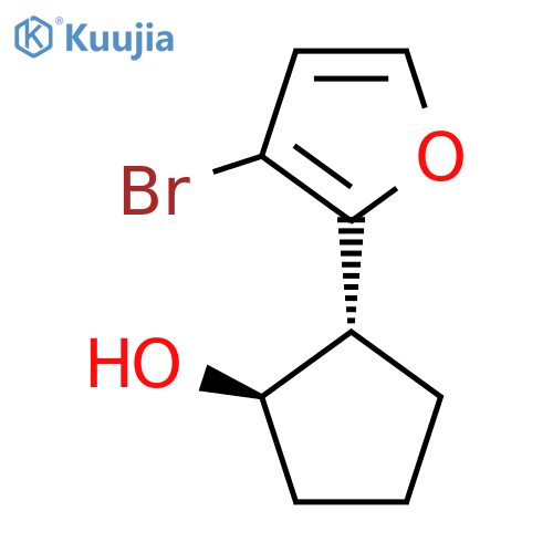 rac-(1R,2R)-2-(3-bromofuran-2-yl)cyclopentan-1-ol structure