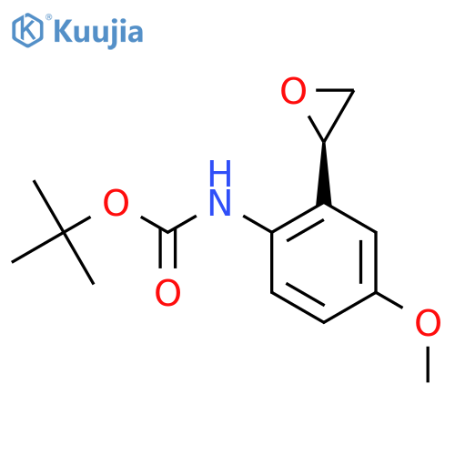tert-butyl N-{4-methoxy-2-(2R)-oxiran-2-ylphenyl}carbamate structure