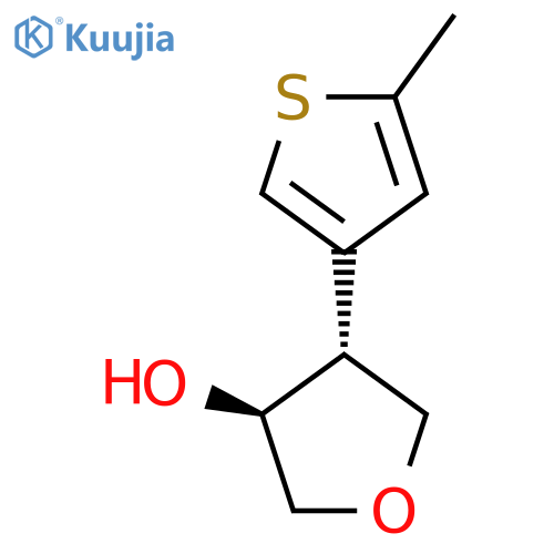rac-(3R,4S)-4-(5-methylthiophen-3-yl)oxolan-3-ol structure