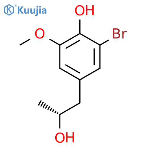 2-bromo-4-(2R)-2-hydroxypropyl-6-methoxyphenol structure