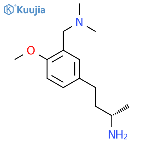 (2S)-4-{3-(dimethylamino)methyl-4-methoxyphenyl}butan-2-amine structure