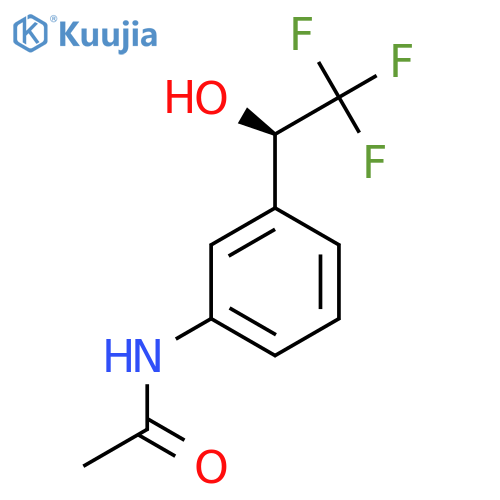 N-{3-(1R)-2,2,2-trifluoro-1-hydroxyethylphenyl}acetamide structure