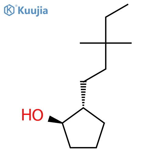 rac-(1R,2S)-2-(3,3-dimethylpentyl)cyclopentan-1-ol structure