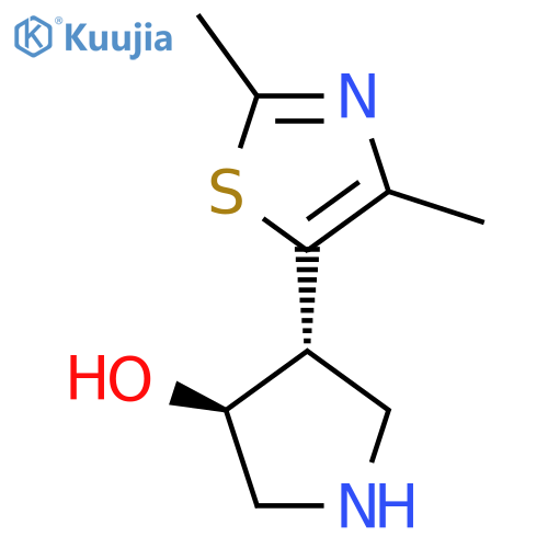 rac-(3R,4S)-4-(dimethyl-1,3-thiazol-5-yl)pyrrolidin-3-ol structure