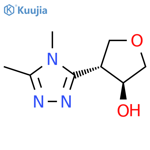rac-(3R,4S)-4-(dimethyl-4H-1,2,4-triazol-3-yl)oxolan-3-ol structure