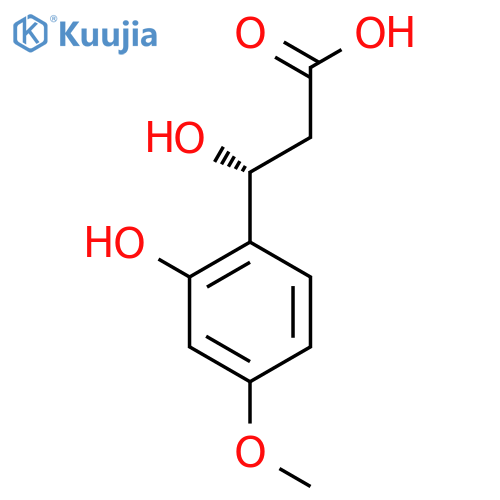 (3R)-3-hydroxy-3-(2-hydroxy-4-methoxyphenyl)propanoic acid structure