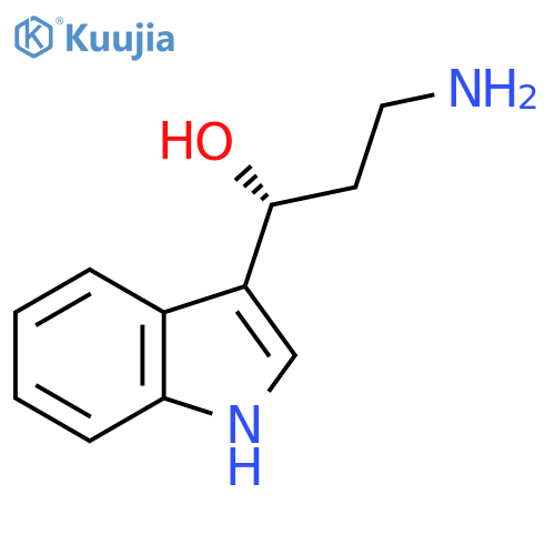 (1R)-3-amino-1-(1H-indol-3-yl)propan-1-ol structure