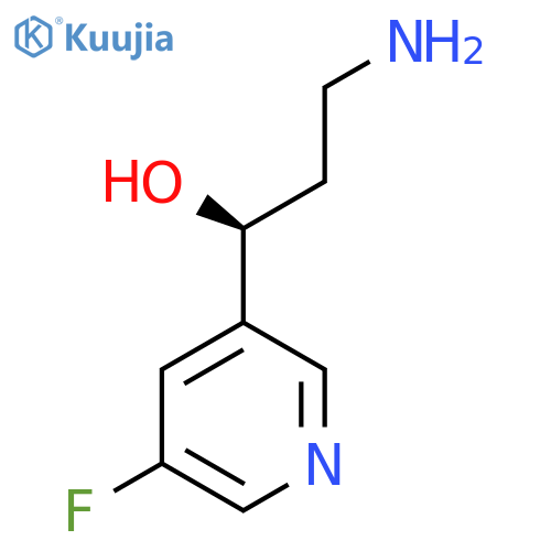 (1S)-3-amino-1-(5-fluoropyridin-3-yl)propan-1-ol structure