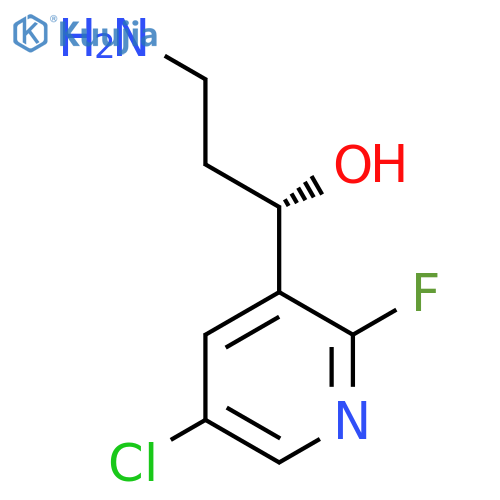 (1S)-3-amino-1-(5-chloro-2-fluoropyridin-3-yl)propan-1-ol structure