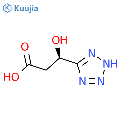 (3R)-3-hydroxy-3-(1H-1,2,3,4-tetrazol-5-yl)propanoic acid structure