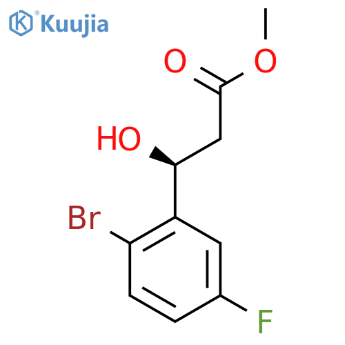methyl (3S)-3-(2-bromo-5-fluorophenyl)-3-hydroxypropanoate structure