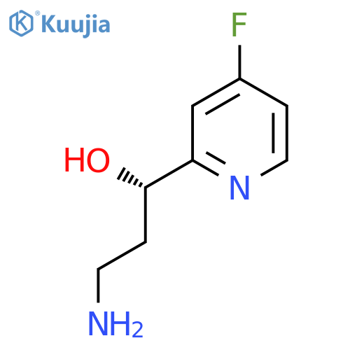 (1S)-3-amino-1-(4-fluoropyridin-2-yl)propan-1-ol structure