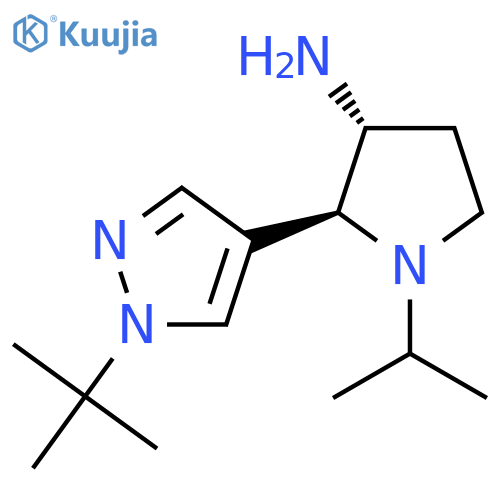 2-(1-tert-butyl-1H-pyrazol-4-yl)-1-(propan-2-yl)pyrrolidin-3-amine structure