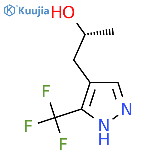 (2R)-1-3-(trifluoromethyl)-1H-pyrazol-4-ylpropan-2-ol structure