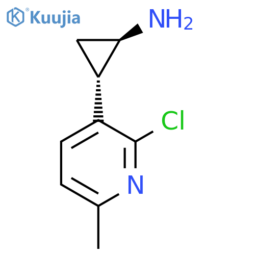 rac-(1R,2S)-2-(2-chloro-6-methylpyridin-3-yl)cyclopropan-1-amine structure
