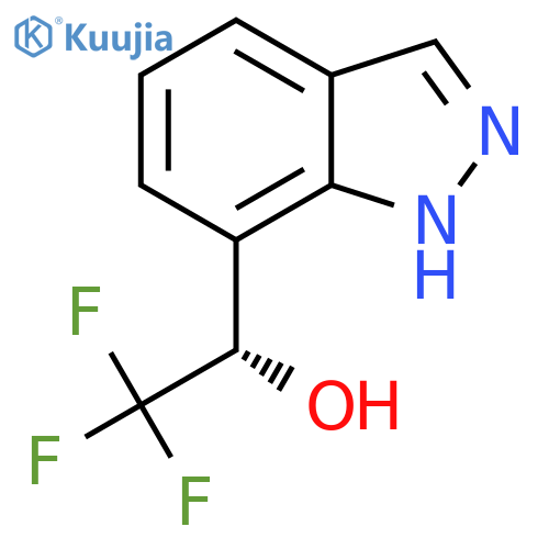 (1S)-2,2,2-trifluoro-1-(1H-indazol-7-yl)ethan-1-ol structure