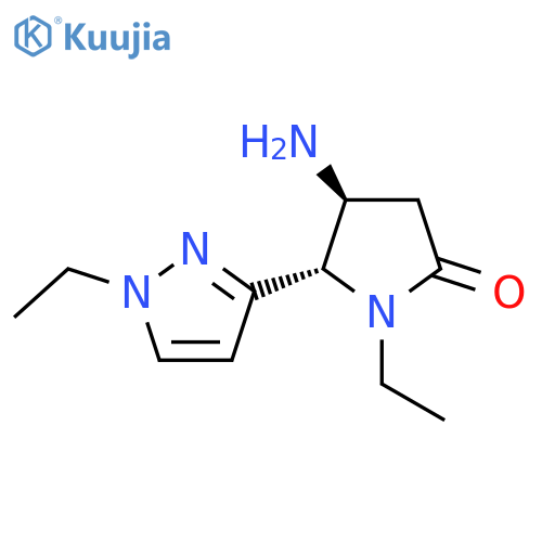4-amino-1-ethyl-5-(1-ethyl-1H-pyrazol-3-yl)pyrrolidin-2-one structure
