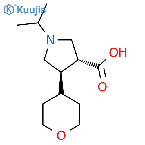 4-(oxan-4-yl)-1-(propan-2-yl)pyrrolidine-3-carboxylic acid structure