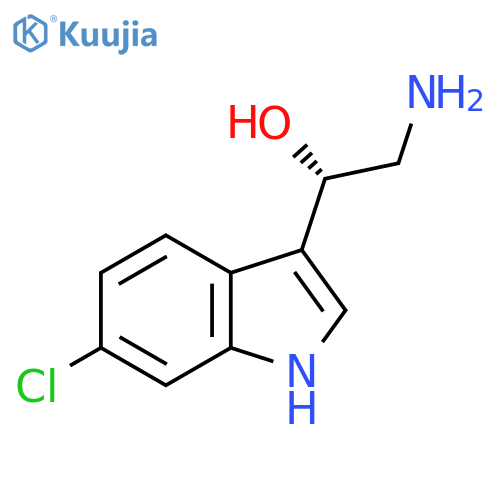 (1S)-2-amino-1-(6-chloro-1H-indol-3-yl)ethan-1-ol structure