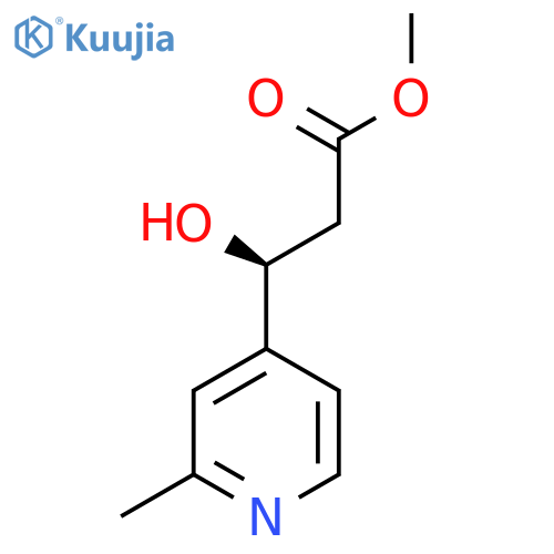 methyl (3S)-3-hydroxy-3-(2-methylpyridin-4-yl)propanoate structure