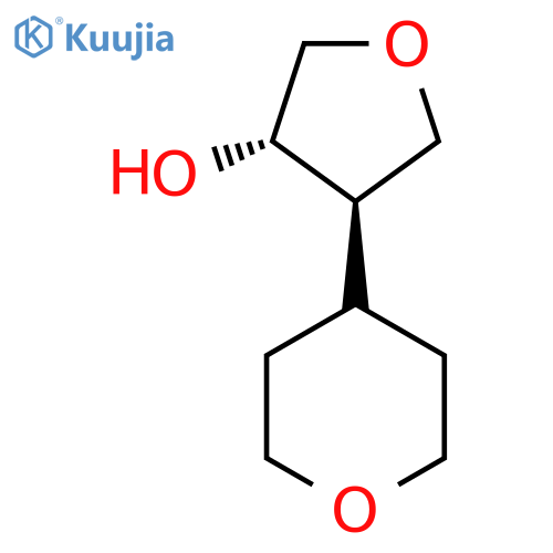 rac-(3R,4S)-4-(oxan-4-yl)oxolan-3-ol structure