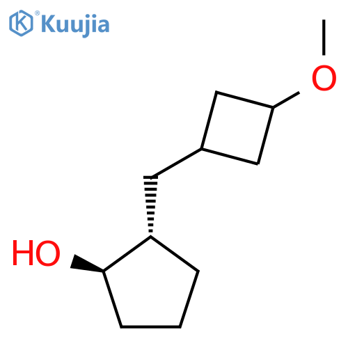rac-(1R,2S)-2-(3-methoxycyclobutyl)methylcyclopentan-1-ol structure
