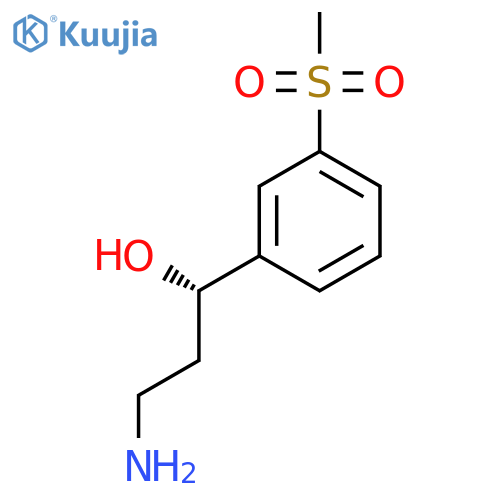 (1S)-3-amino-1-(3-methanesulfonylphenyl)propan-1-ol structure