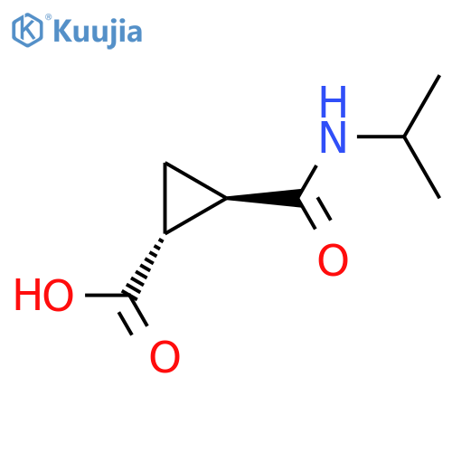 rac-(1R,2R)-2-(propan-2-yl)carbamoylcyclopropane-1-carboxylic acid structure