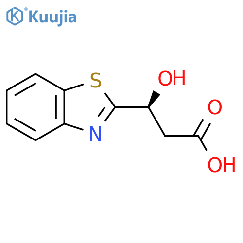 (3S)-3-(1,3-benzothiazol-2-yl)-3-hydroxypropanoic acid structure