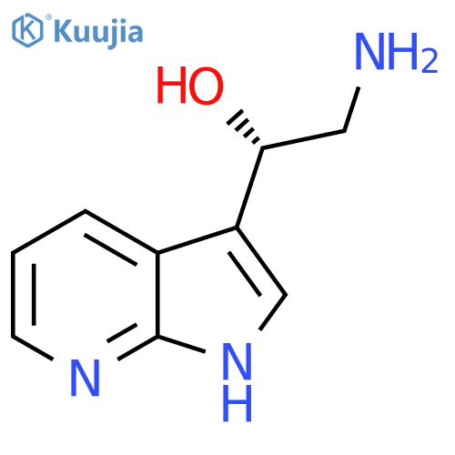 (1S)-2-amino-1-{1H-pyrrolo2,3-bpyridin-3-yl}ethan-1-ol structure