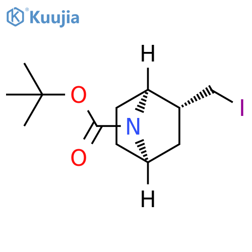 rac-tert-butyl (1r,2s,4s)-2-(iodomethyl)-7-azabicyclo[2.2.1]heptane-7-carboxylate structure