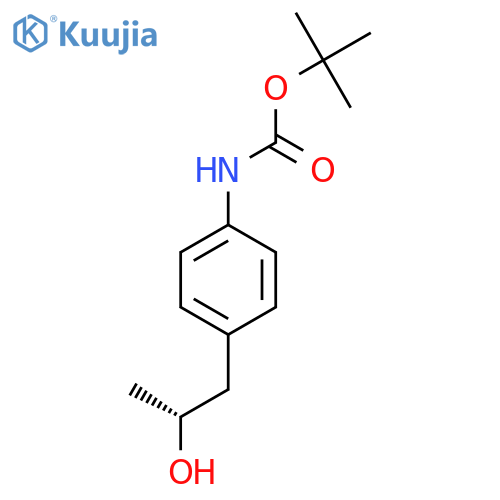 tert-butyl N-{4-[(2R)-2-hydroxypropyl]phenyl}carbamate structure