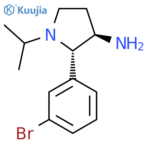 2-(3-bromophenyl)-1-(propan-2-yl)pyrrolidin-3-amine structure