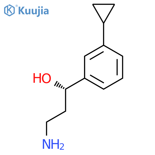 (1S)-3-amino-1-(3-cyclopropylphenyl)propan-1-ol structure