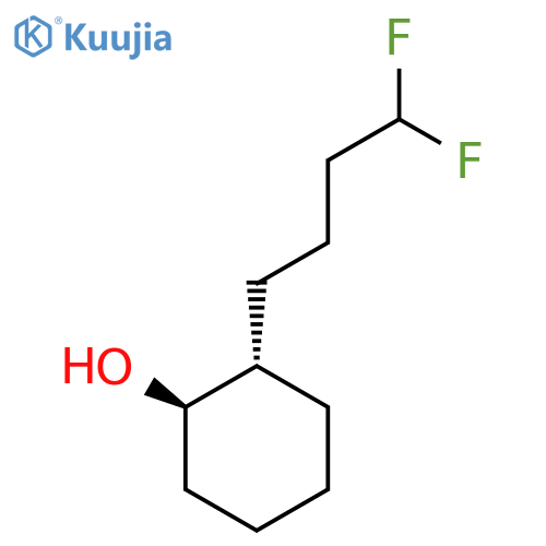rac-(1R,2S)-2-(4,4-difluorobutyl)cyclohexan-1-ol structure
