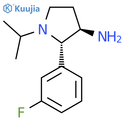 2-(3-fluorophenyl)-1-(propan-2-yl)pyrrolidin-3-amine structure
