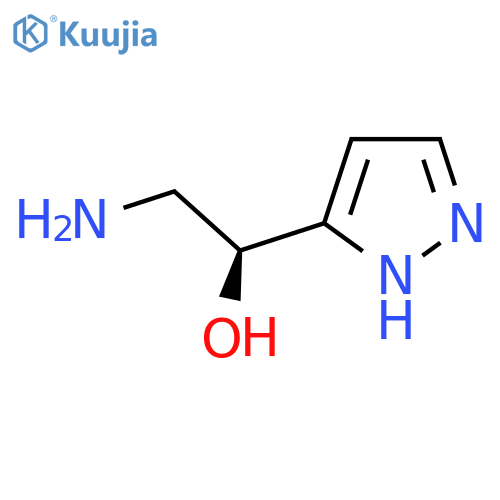 (1S)-2-amino-1-(1H-pyrazol-3-yl)ethan-1-ol structure