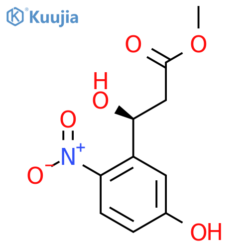 methyl (3S)-3-hydroxy-3-(5-hydroxy-2-nitrophenyl)propanoate structure