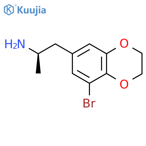 (2R)-1-(8-bromo-2,3-dihydro-1,4-benzodioxin-6-yl)propan-2-amine structure