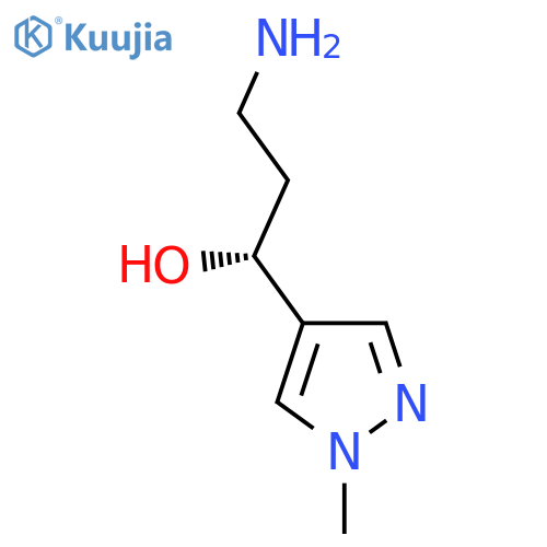 (1R)-3-amino-1-(1-methyl-1H-pyrazol-4-yl)propan-1-ol structure