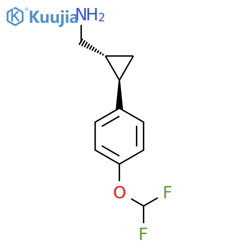 rac-(1R,2R)-2-4-(difluoromethoxy)phenylcyclopropylmethanamine structure