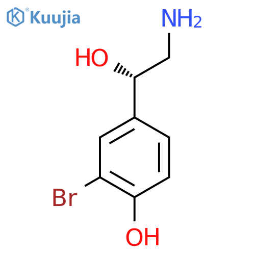 4-(1S)-2-amino-1-hydroxyethyl-2-bromophenol structure
