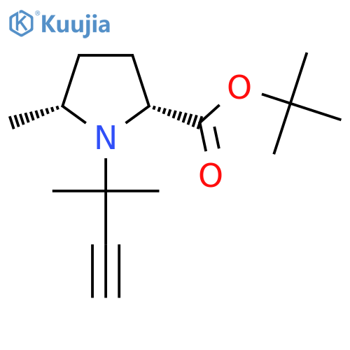 tert-butyl 5-methyl-1-(2-methylbut-3-yn-2-yl)pyrrolidine-2-carboxylate structure