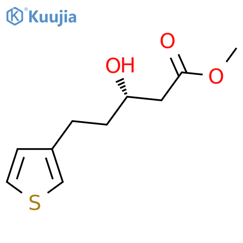 methyl (3S)-3-hydroxy-5-(thiophen-3-yl)pentanoate structure